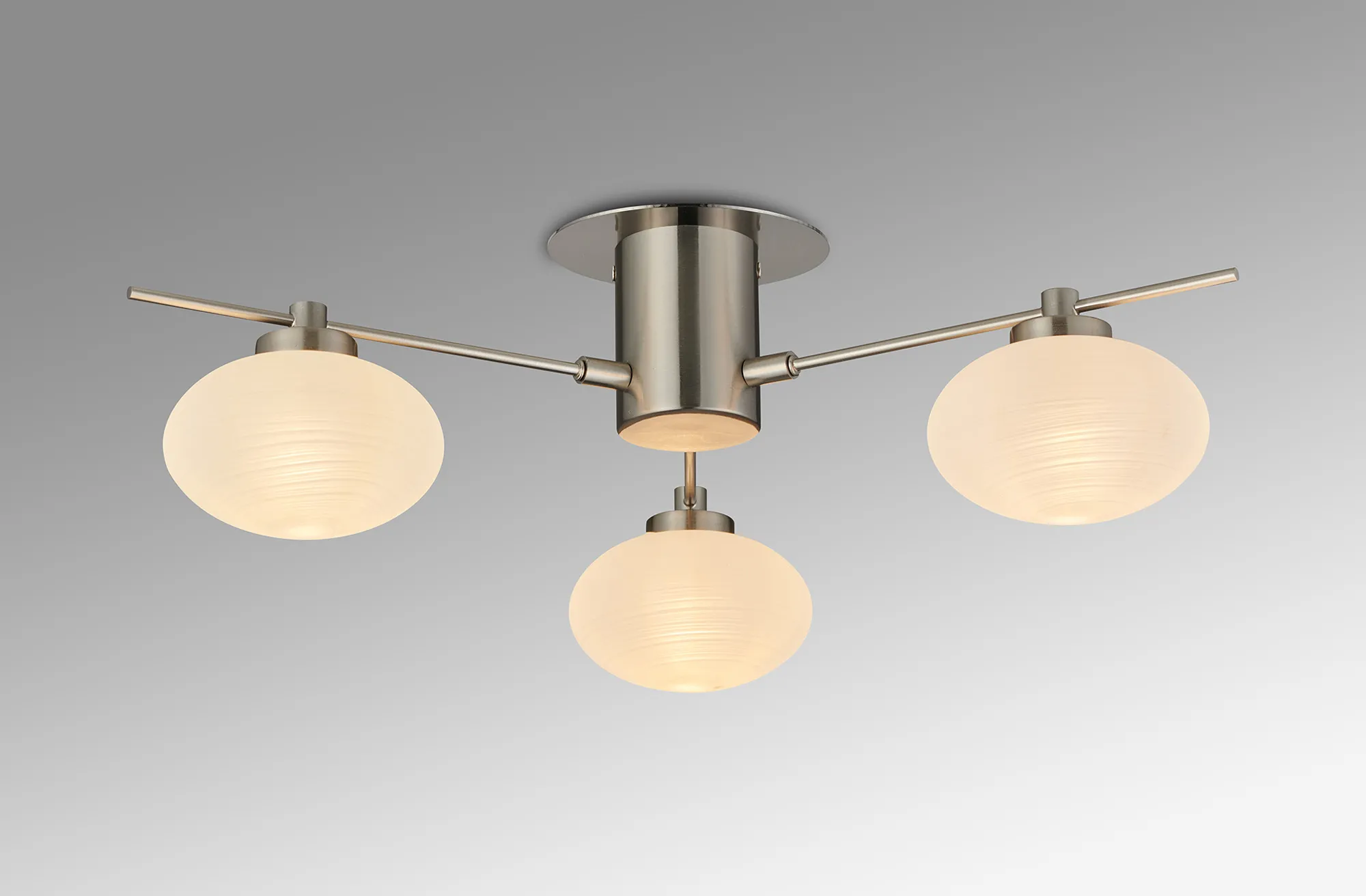 Addie Satin Nickel Ceiling Lights Deco Multi Arm Fittings